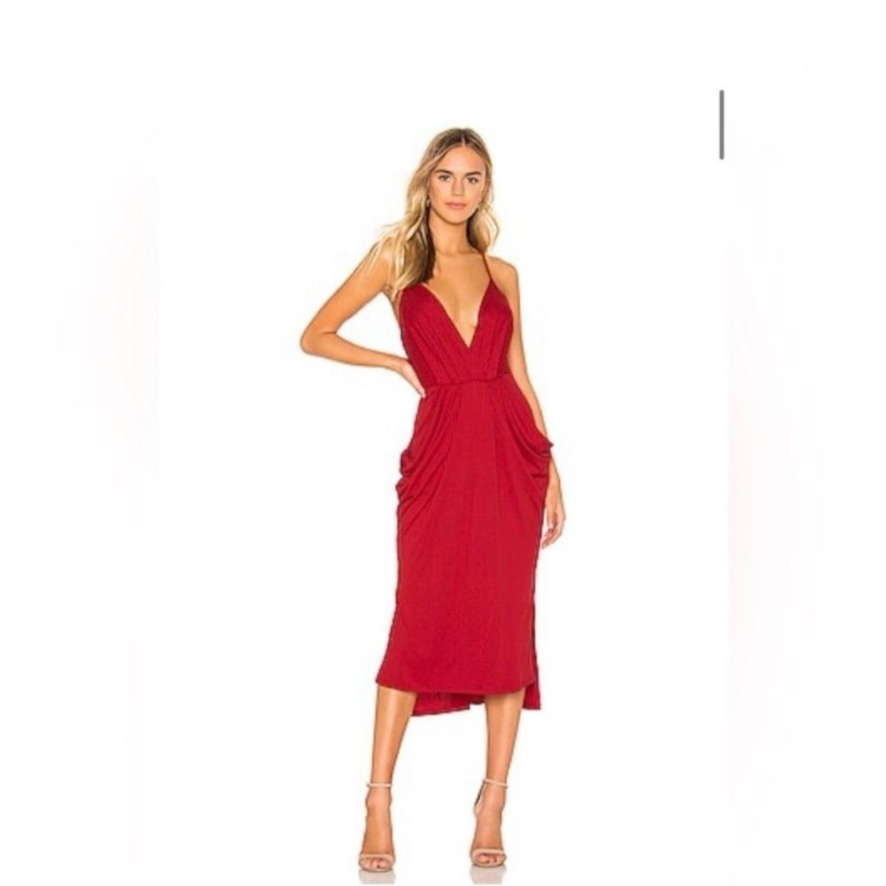 BCBGeneration Red High Low Sheath Dress